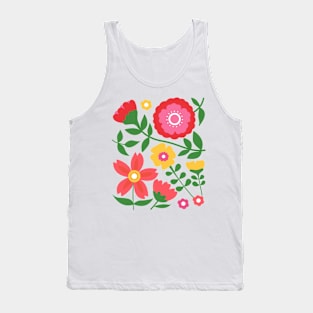 Colorful flowers floral design spring summer design Tank Top